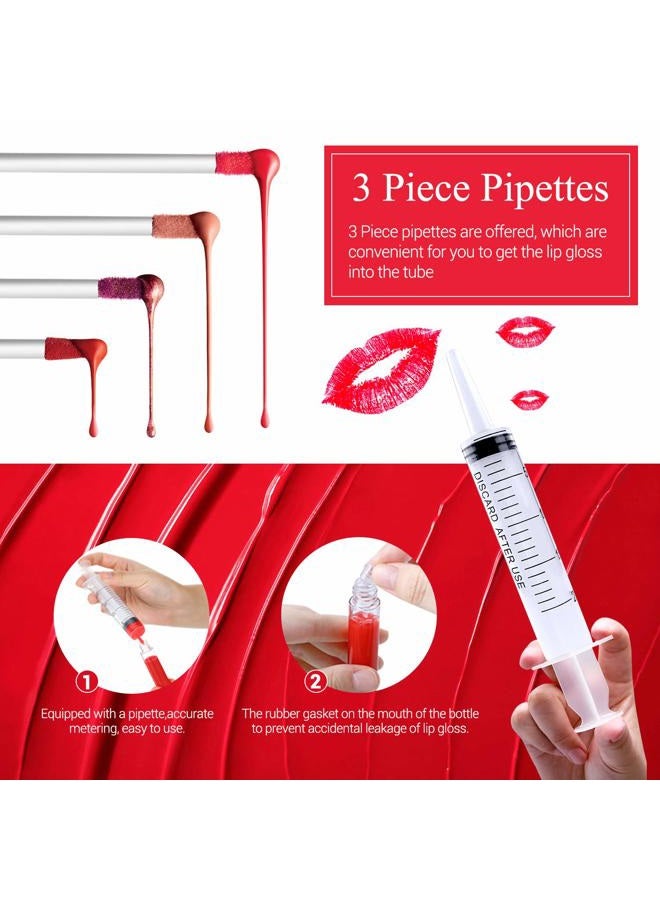 KPX 30 Pcs lip Gloss Tube Containers Bulk Wand 10ml Empty Clear Pink Lip Oil Tubes Refillable Lip Balm Bottles with Rubber Insert for DIY Makeup Such as Lip Samples, Homemade Lip Balm(Pink) - Image 5