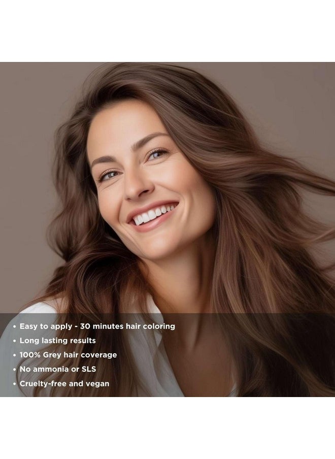 NATURIGIN - Permanent Hair Dye 5.0 Light Chocolate Brown Ammonia And Paraben Free Up To 100% Gray Hair Coverage Long Lasting Vegan Cruelty Free - Image 1