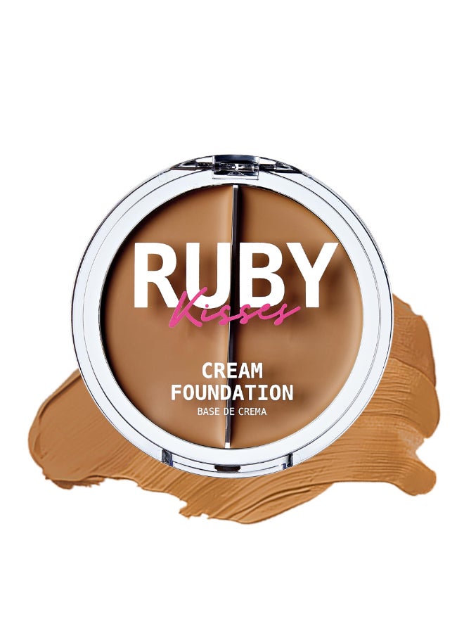 Ruby Kisses 3D Face Creator Cream Foundation Concealer 12 Hours Long Lasting Medium to Full Coverage NonGreasy Ideal for Makeup Contour Palette Level 8 - Image 2