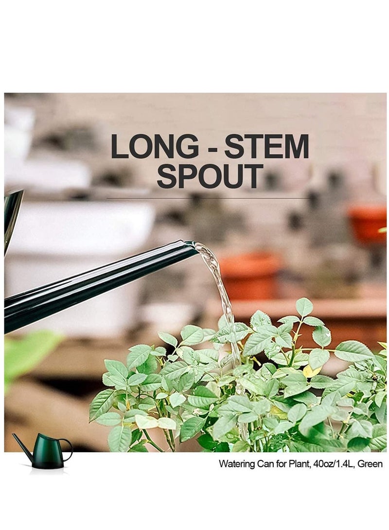 SYOSI Watering Can Indoor Watering Can for House Bonsai Plants Garden Flower Long Spout 40oz 1.4L Translucent Green Fashionable Garden Flower Sprayer Long Mouth Candy Color Plant Watering Can - Image 5