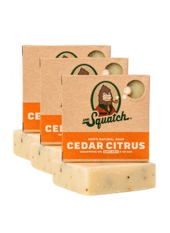 Dr. Squatch Dr Squatch All Natural Bar Soap for Men with Zero Grit 3 Pack Cedar Citrus 