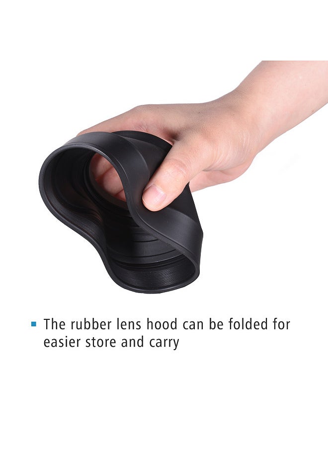 Generic - 67mm Lens Hood Set with Tulip Flower Lens Hood + Collapsible Rubber Lens Hood + Lens Cleaning Cloth Replacement - Image 1