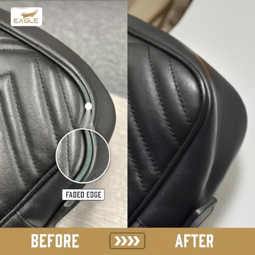 Eagle Black Leather Edge Coat for Leather Edges with Built-in Applicator for Purses, Belts, Shoes, Couches – Flexible, Water-Resistant Finish – Edge Sealer & Restorer (4oz) - Image 3