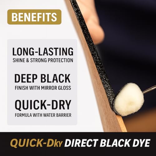 Eagle Black Leather Edge Coat for Leather Edges with Built-in Applicator for Purses, Belts, Shoes, Couches – Flexible, Water-Resistant Finish – Edge Sealer & Restorer (4oz) - Image 2