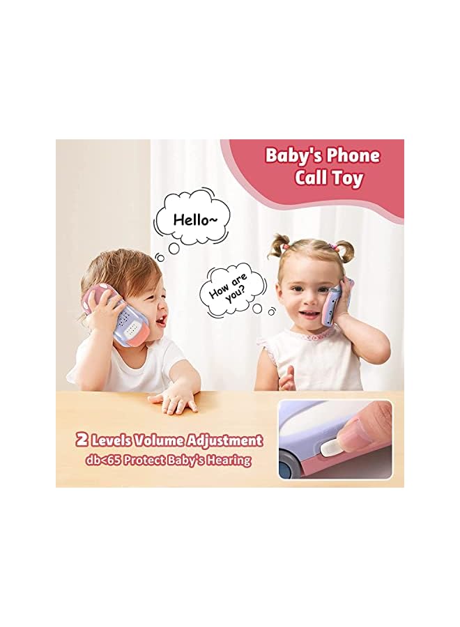 لعبة هاتف محمول للأطفال بعمر سنة، لعبة سيارة متعددة الوظائف مع موسيقى، جهاز عرض نجوم، هاتف تخيلي للأطفال لتعلم الاتصال والدردشة، لعبة تعليمية مبكرة لهاتف للأطفال من 1 إلى 3 سنوات للبنات والأولاد. - Image 3