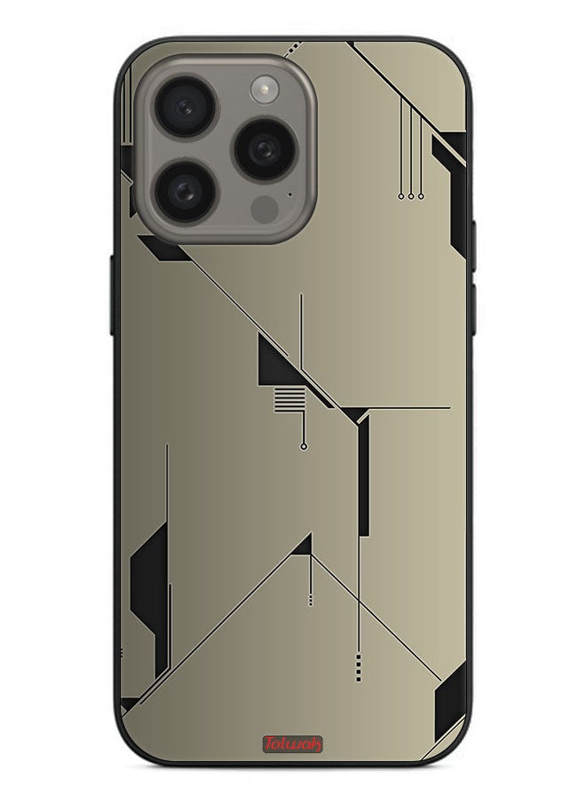 Tolwak Apple iPhone 15 Pro Protective Case Cover Minimalism Abstract Digital Art  - Image 2