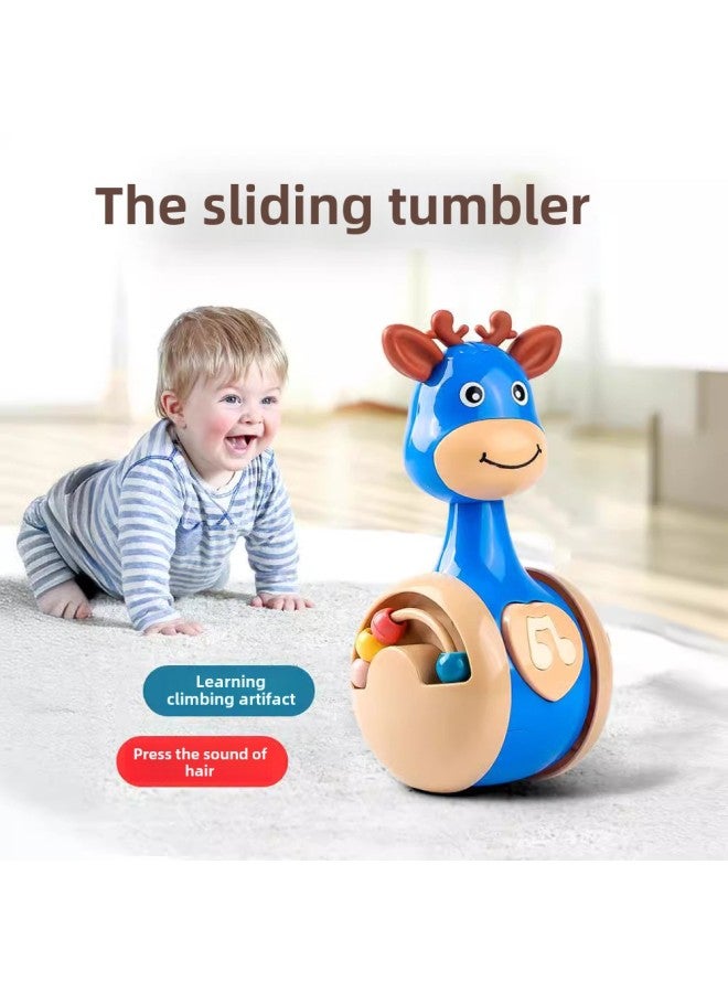 Sliding Deer Tumbler Baby Soothing Puzzle Early Education 0-3 Years Old Baby Learning Crawling Children's Toys Wholesale-Color:Pink Deer  - Image 4