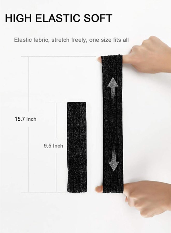 Generic 2PCS Non Slip Fashion Sports Hair Bands, Soft Cotton Fabric Stretch Headbands for Man Women for Exercise, Yoga and Running  - Image 5
