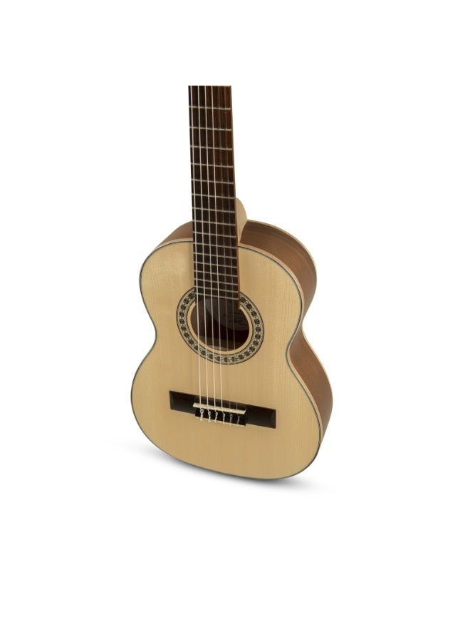 Manuel Rodríguez ECOLOGÍA E-53 1/2 Classical Guitar – Solid Spruce Top, Walnut Back, Eco Satin Finish - Image 3
