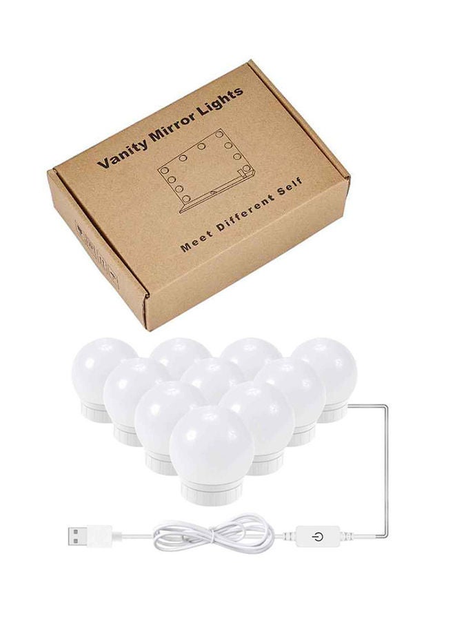 نيبمينينت مجموعة مصابيح LED مزودة بمنفذ USB مناسبة لمرآة المكياج من 10 بمقدار جهد 6 وات أبيض - Image 1