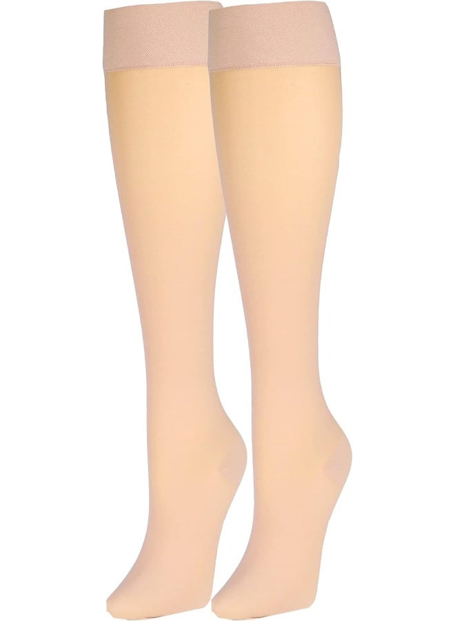 Truform Truform Sheer Compression Stockings, 20-30 mmHg, Women's Thigh High Length, 30 Denier, Beige, Small - Image 3