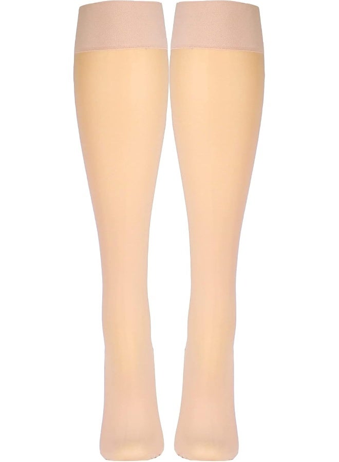 Truform Truform Sheer Compression Stockings, 20-30 mmHg, Women's Thigh High Length, 30 Denier, Beige, Small - Image 4