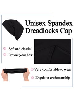 Leeven 4 Pieces Dreadlock Sleep Cap Bands Tubes Elastic Braids Cap Long Hair Dreadlocks Band Wide Headbands For Men And Women Athletic Moisture Wicking Headwear For Sports Workout Yoga Multi Function  - Image 4