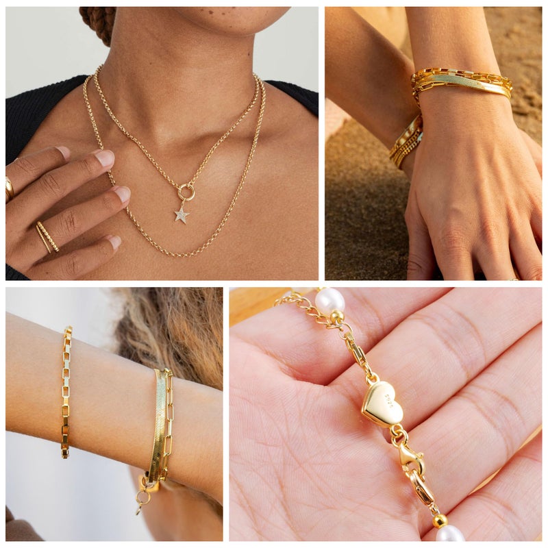 ALEXCRAFT 14K Gold Heart Magnetic Necklace Clasps and Closures 925 Sterling Silver Double Lobster Clasp Magnetic Jewelry Clasps for Necklaces - Image 5