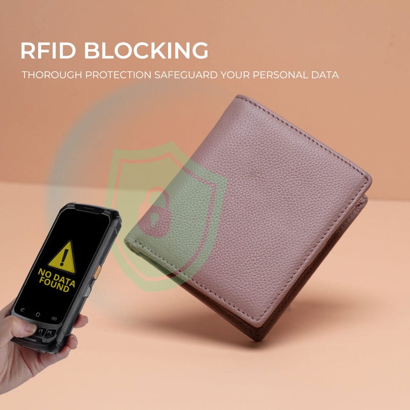 Bveyzi Ultra Slim Small RFID Wallet for Women, Leather Tiny Thin Bifold Pocket Ladies Wallet - Image 5