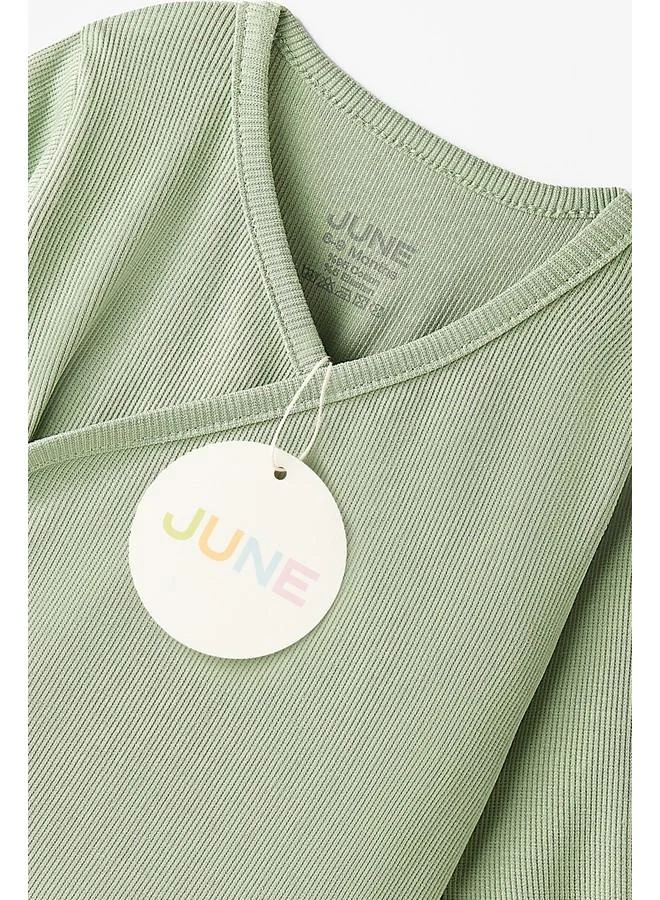 JUNE June Baby Ribbed 3-Piece Newborn Set