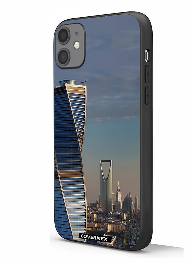 Covernex Apple iPhone 11 Protective Case Cover Printed Featuring Modern Riyadh Skyline - Image 1