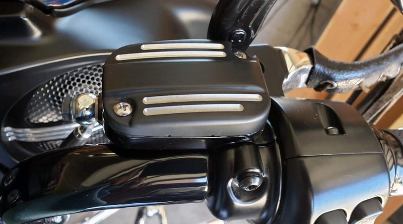 HASkulle AfterMokit Front Brake Fluid Reservoir Cap for Harley Davidson Models - Black - Image 4
