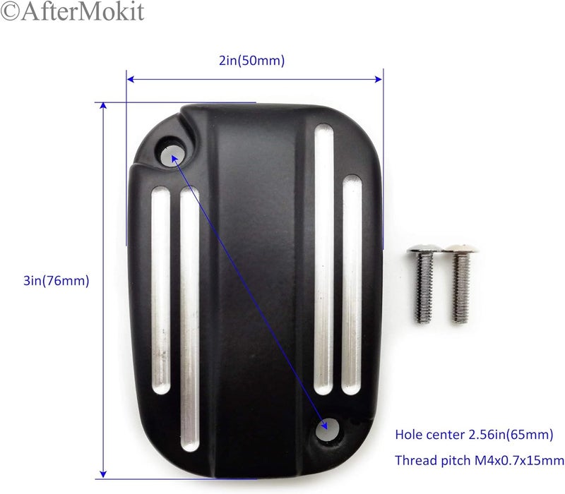 HASkulle AfterMokit Front Brake Fluid Reservoir Cap for Harley Davidson Models - Black - Image 3