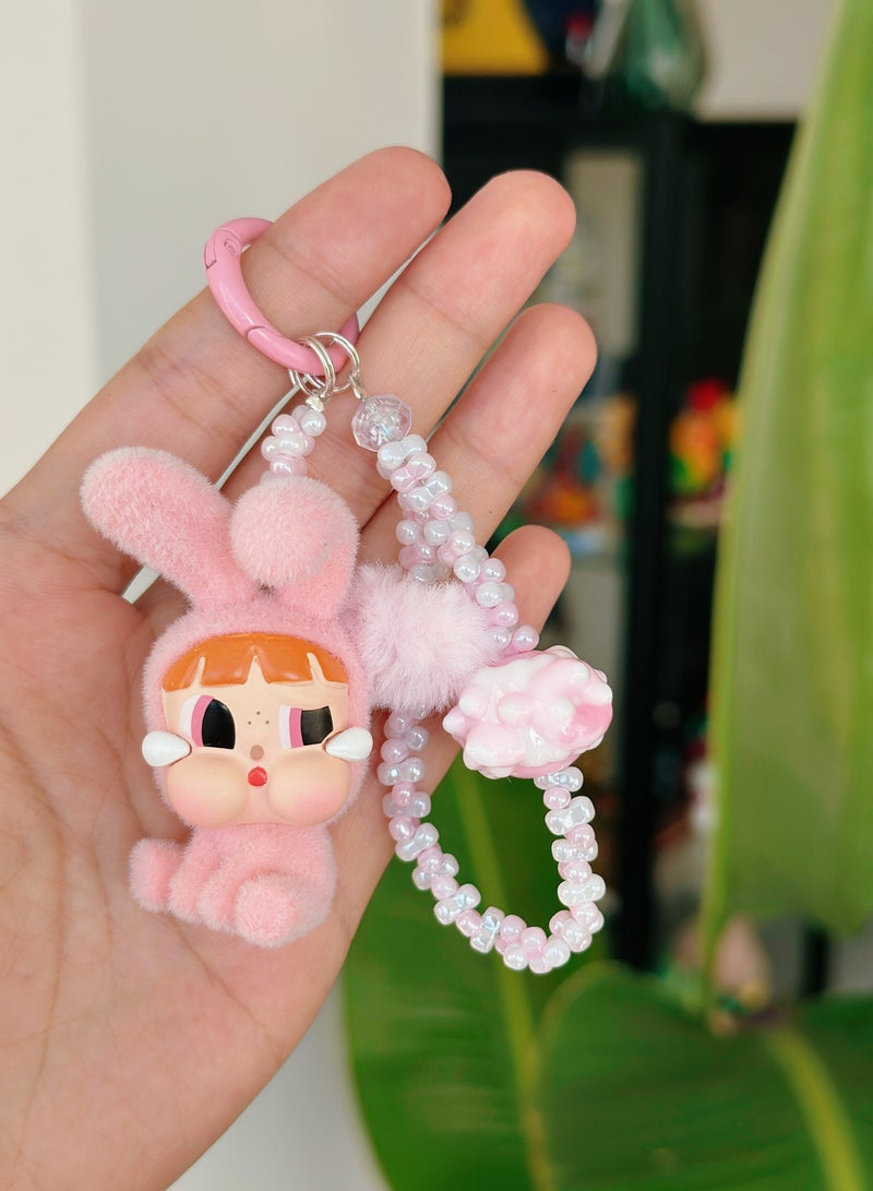 سلسلة مفاتيح كراي بيبي وردية لطيفة – إكسسوار فريد وجميل للبنات ومحبي الهدايا - Image 3