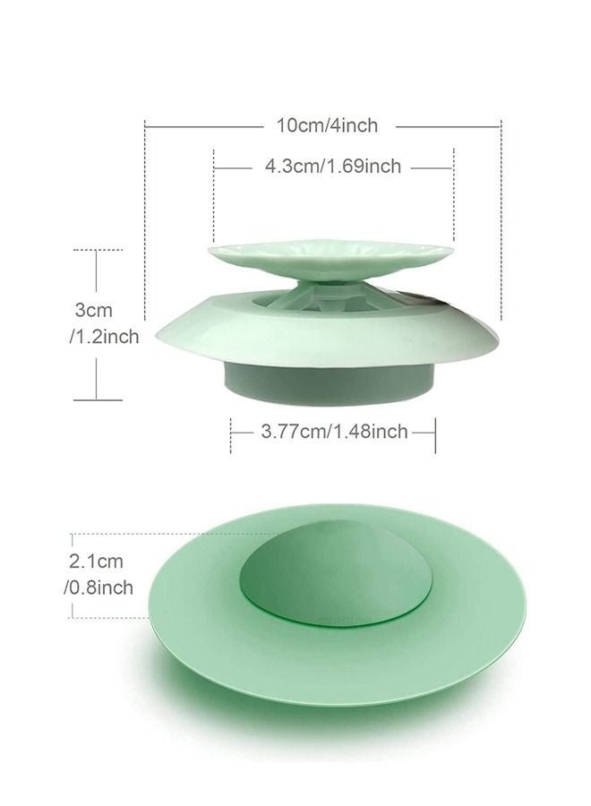 5 Pcs Silicone Shower Drain Stopper, Bathtub Drain Strainers, Anti Odor Mat Drain Cover, Hair Trap Hair Catcher, Bathtub Drain Stopper Protectors, Anti Cockroach Deodorizing Tub Stopper Floor - Image 2