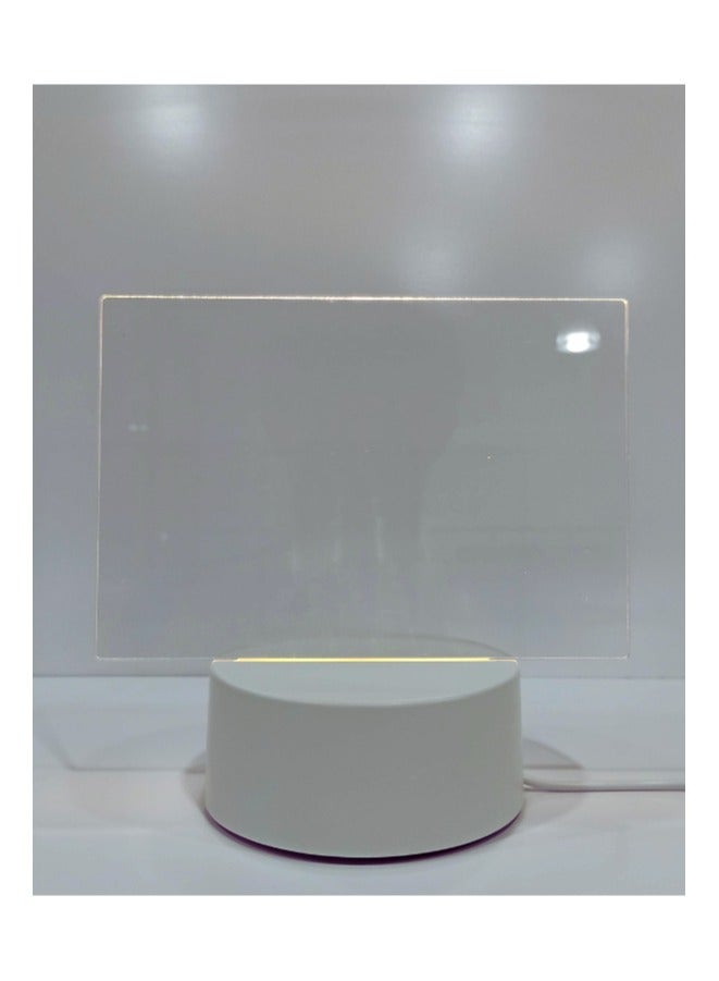 مصباح LED ليلي وطاولة أكريليك فارغ 3D مع قلم حبر متوهج مستطيل - Image 2