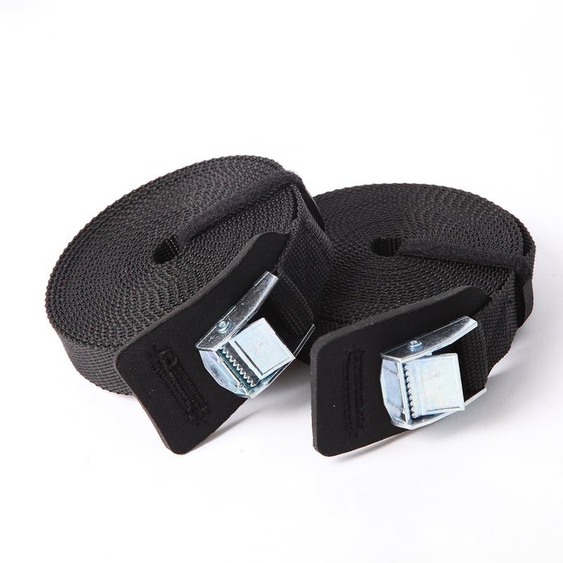 Boncas 16-Foot by 1-Inch Tie Down Strap with Padded Cam Lock Buckle, 2 Pack - Image 1