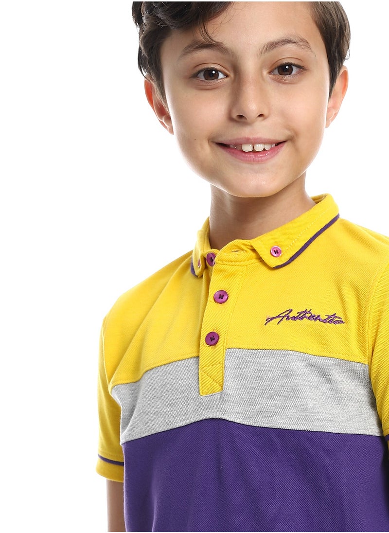 Caesar - Boys Collared Neck Polo Shirt - Image 1
