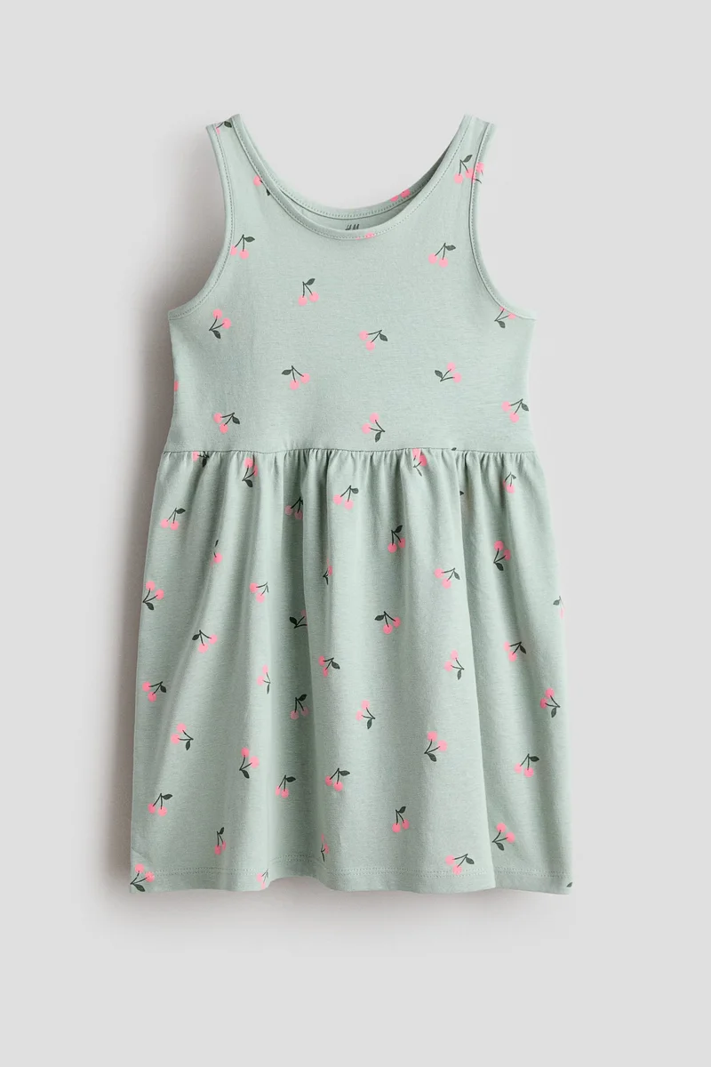 اتش اند ام فستان منقوش من القطن