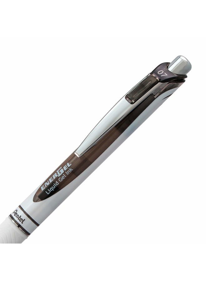 Pentel EnerGel Pearl Deluxe RTX Retractable Liquid Gel Pen, 0.7mm, Black Accent, Black Ink, 3 Pack (BL77WBP3A) - Image 3