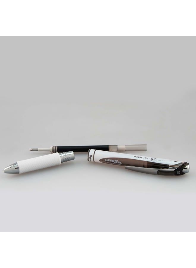 Pentel EnerGel Pearl Deluxe RTX Retractable Liquid Gel Pen, 0.7mm, Black Accent, Black Ink, 3 Pack (BL77WBP3A) - Image 5