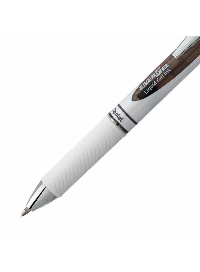 Pentel EnerGel Pearl Deluxe RTX Retractable Liquid Gel Pen, 0.7mm, Black Accent, Black Ink, 3 Pack (BL77WBP3A) - Image 4