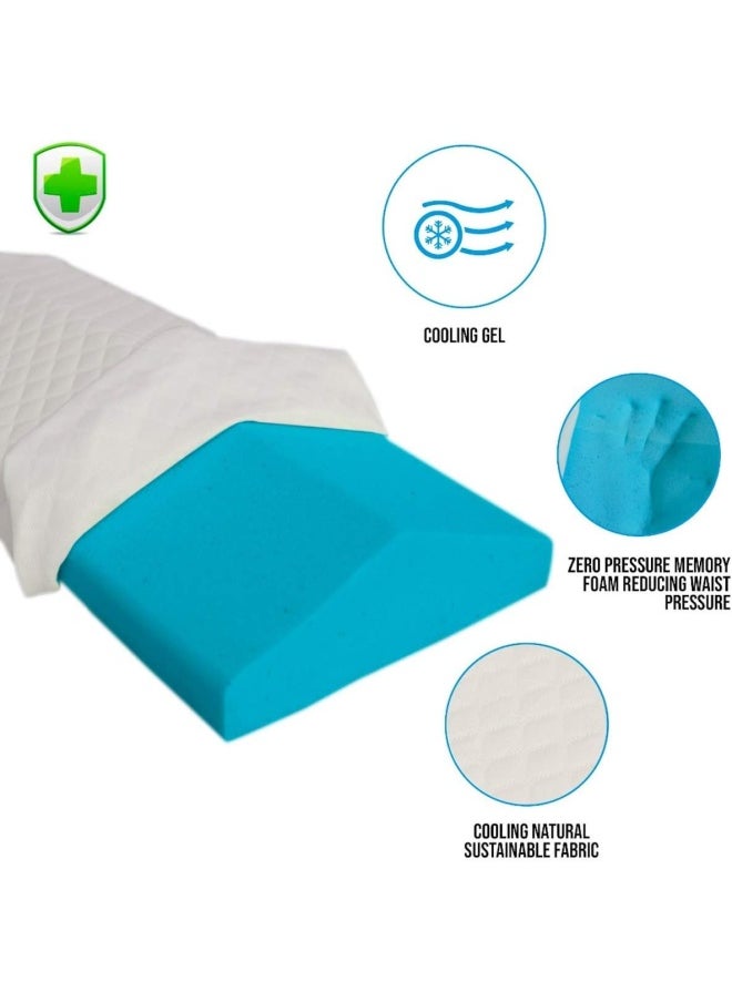 PEP STEP - Pep Step Cooling Gel Lumbar Support Pillow For Sleeping Memory Foam Thickest 3” Cushion In Bed Support Cushion Pregnant Woman - Image 1