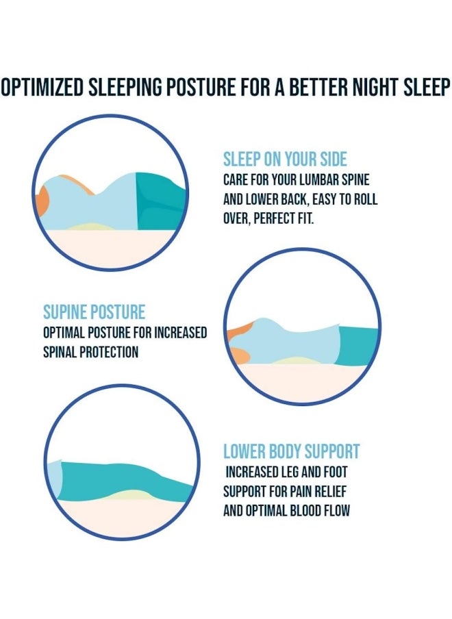 PEP STEP - Pep Step Cooling Gel Lumbar Support Pillow For Sleeping Memory Foam Thickest 3” Cushion In Bed Support Cushion Pregnant Woman - Image 1