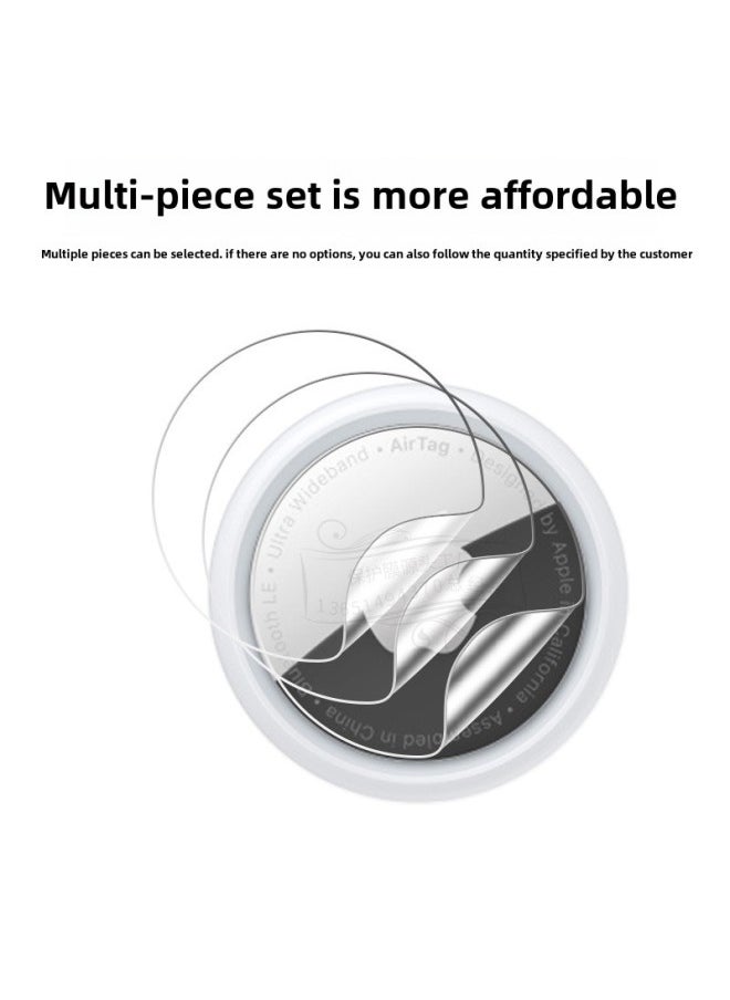 Generic - Apple Airtag Protective Film Locator Tracker Anti-lost Device Keychain Air Tag Hydraulic Film Applicable-Color:AirTag(2 Front Membrane +2 Back Membrane)-Dimensions:Packaging + Film Sticking Tool Another Shot - Image 1