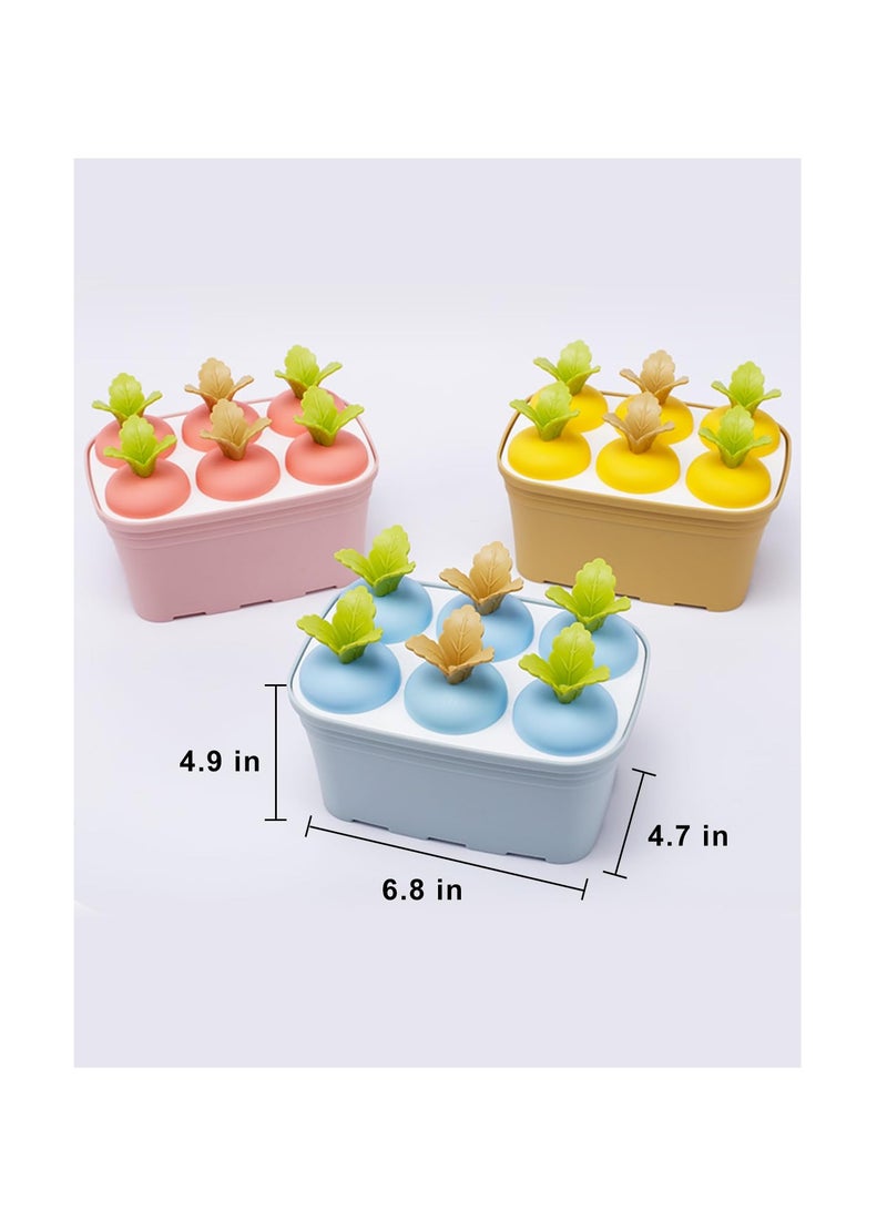 Excefore مجموعة قوالب المصاصات، 6 قطع على شكل جزر، قوالب مصاصة خالية من BPA، قوالب مصاصة سيليكون سهلة الإخراج، صانعة مصاصات منزلية قابلة لإعادة الاستخدام، وردي - Image 5