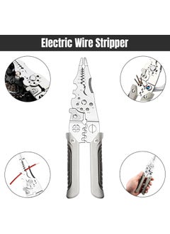 Luteti Luteti Multifunctional Wire Stripper Crimper Cable Cutter Pliers Timesaving Squeegee Tool With Adhesive Handle Used For Household Appliance Repair Mechanical Repair  - Image 4