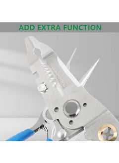 Luteti Luteti Multifunctional Wire Stripper Crimper Cable Cutter Pliers Timesaving Squeegee Tool With Adhesive Handle Used For Household Appliance Repair Mechanical Repair  - Image 2