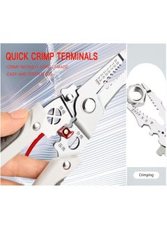 Luteti Luteti Multifunctional Wire Stripper Crimper Cable Cutter Pliers Timesaving Squeegee Tool With Adhesive Handle Used For Household Appliance Repair Mechanical Repair  - Image 3