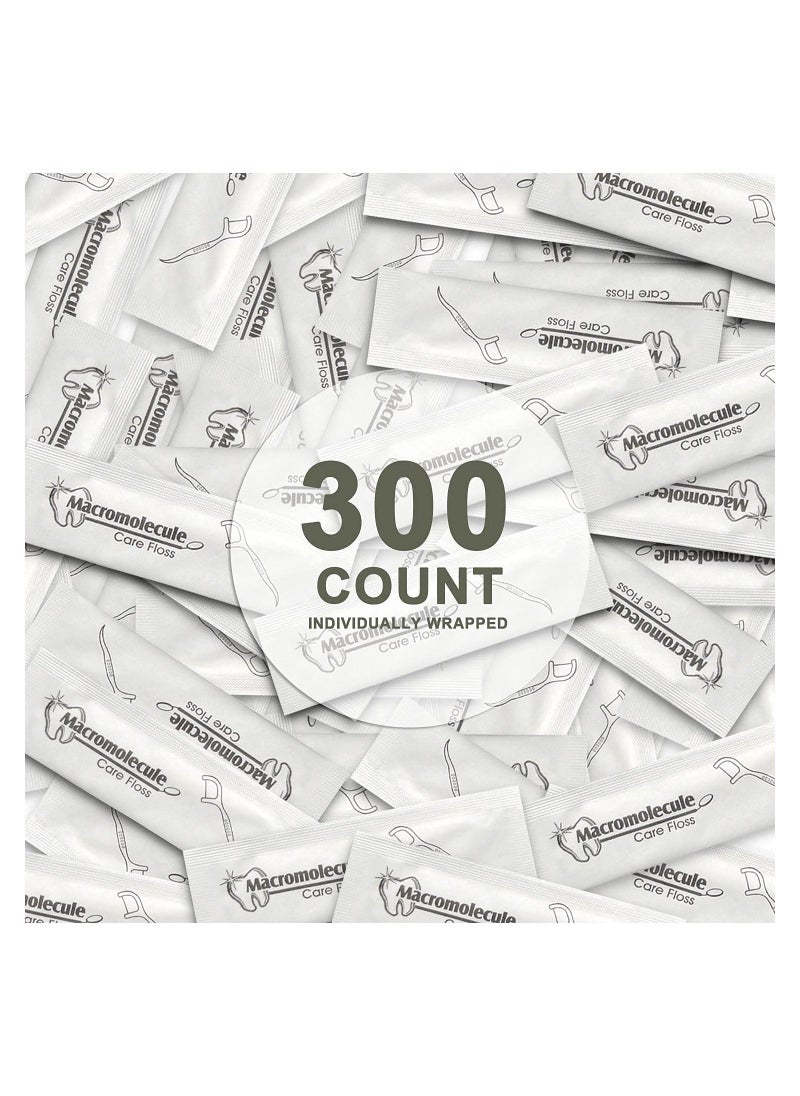 KASTWAVE Dental Floss Picks, 300PCS Travel Dental Floss, Single Individually Wrapped Floss, Unflavored Floss Picks, Dental Flossers, High Toughness Floss Sticks, Dental Picks Disposable,Tooth Floss  - Image 2