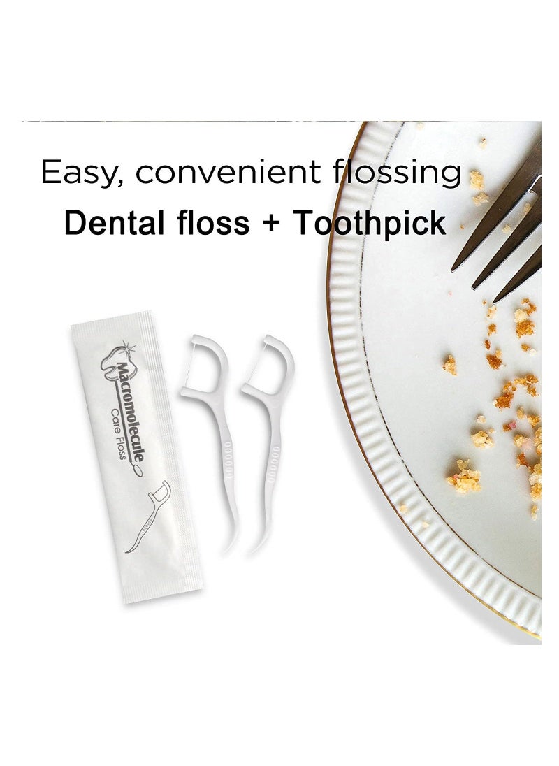 KASTWAVE Dental Floss Picks, 300PCS Travel Dental Floss, Single Individually Wrapped Floss, Unflavored Floss Picks, Dental Flossers, High Toughness Floss Sticks, Dental Picks Disposable,Tooth Floss  - Image 4