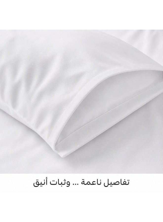 تى ام هوم واقي وسادة فندقي مقاوم للماء، 50 × 70 سم، سحاب مخفي، غطاء واقٍ ناعم، أبيض - Image 5
