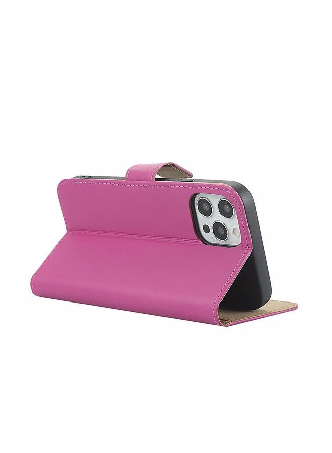 Zaboon Case For iPhone 12 Pro Max Plain Texture Cowhide Leather Horizontal Flip Case with Magnetic Clasp & Holder & Card Slots & Wallet - Image 4