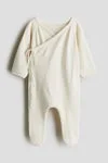 اتش اند ام Knitted cotton romper suit