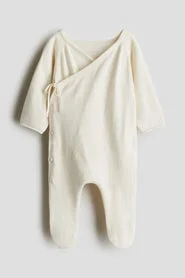 H&M Knitted cotton romper suit