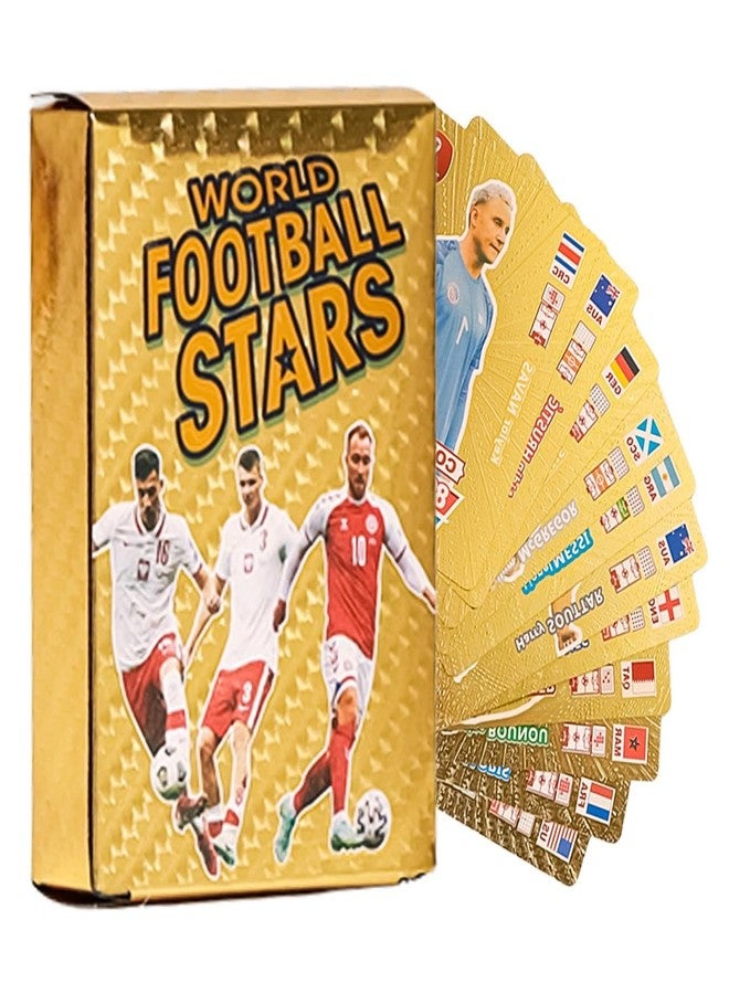 PN AVAN Football Card Set Waterproof Plastic Card Golden 55 Card (Golden Colour) - Image 1