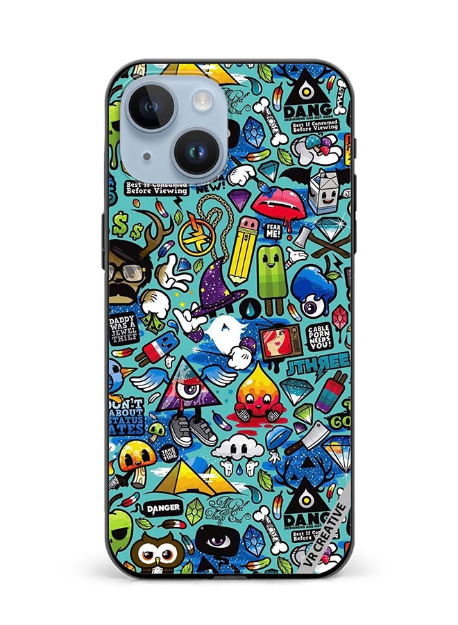 VR CREATIVE Protective Case Cover For Apple iPhone 15 Design Multicolour - Image 1