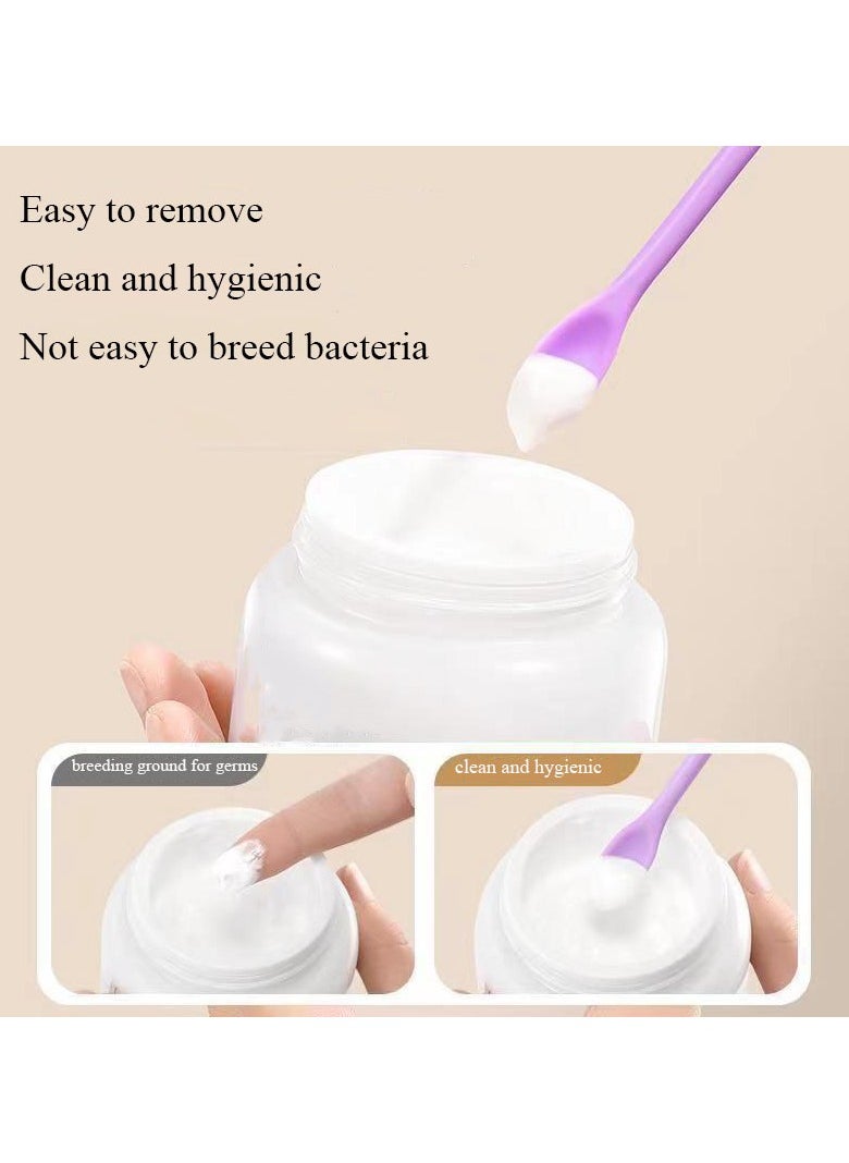 Generic Silicone scooper (3pcs), suitable for all sizes of bottles, water milk cream jars, silicone spatula, mini silicone spoon, dispensing small spoon tool.  - Image 1