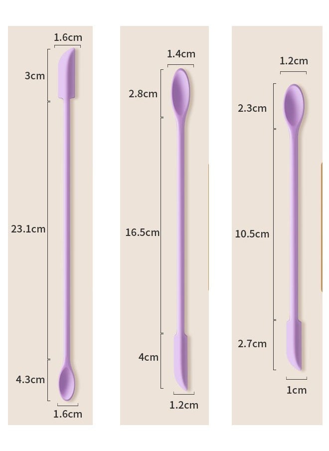 Generic Silicone scooper (3pcs), suitable for all sizes of bottles, water milk cream jars, silicone spatula, mini silicone spoon, dispensing small spoon tool.  - Image 3