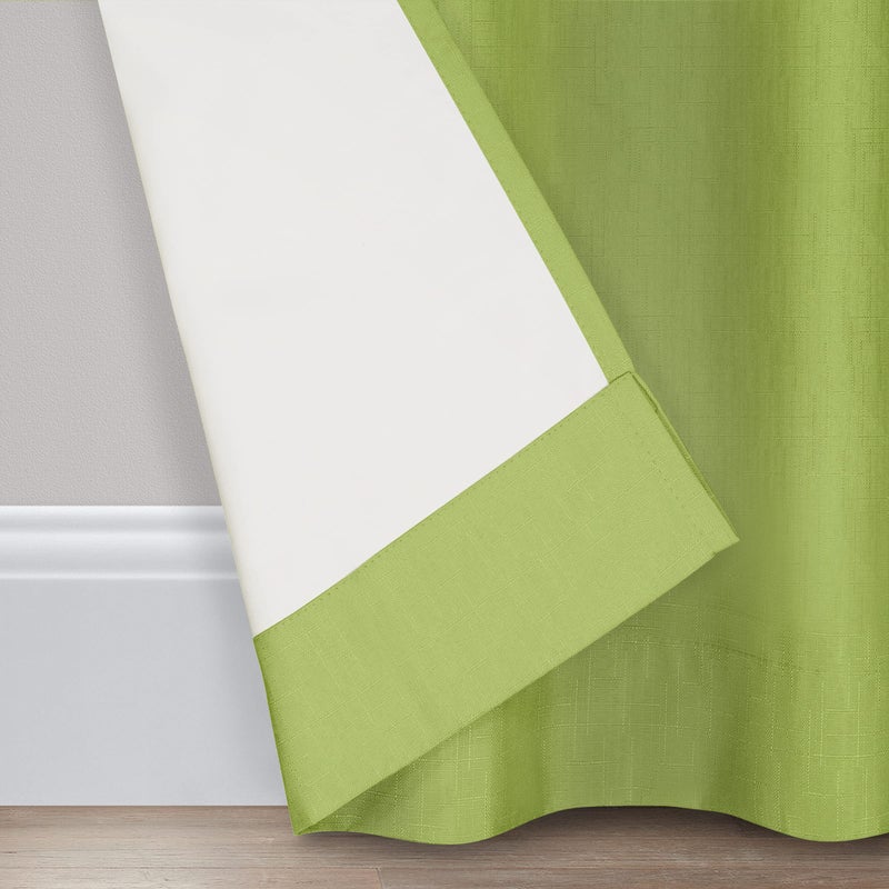 ECLIPSE Kendall Modern Blackout Thermal Rod Pocket Window Curtain for Bedroom or Living Room (1 Panel)  42 X 63  Lime - Image 4
